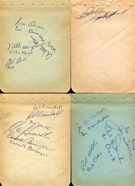 1960s Autograph Book Pages w/Willie Mays & Many More!