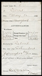 1883 Detroit Wolverines Attendance Receipt Signed by George Watson
