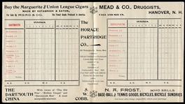 1895 Dartmouth vs. Brown Baseball Program w/Football Advertising Insert