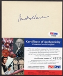 Bucky Harris Autographed 3x5 PSA/DNA Certified
