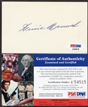 Heinie Manush Autographed 3x5 PSA/DNA Certified