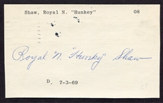 Hunky Shaw Autograph T206 Player!