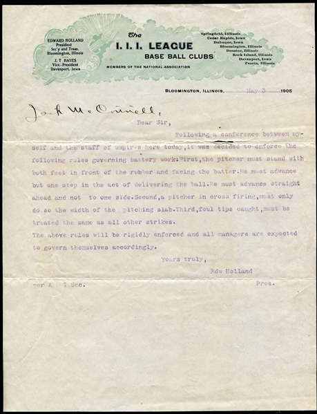 Lot of 3 Minor League/Semi Pro Letterhead Correspondence