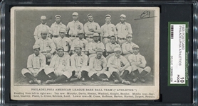 1905 Philadelphia Athletics Postcard SGC 10