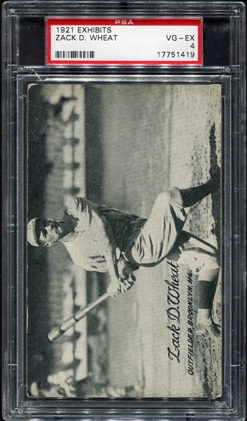 1921 Exhibits Zach Wheat PSA 4
