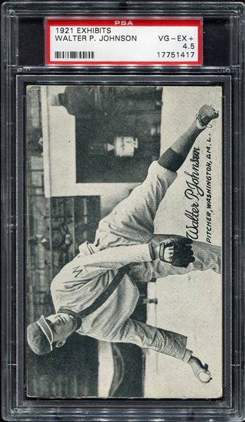 1921 Exhibits Walter Johnson PSA 4.5