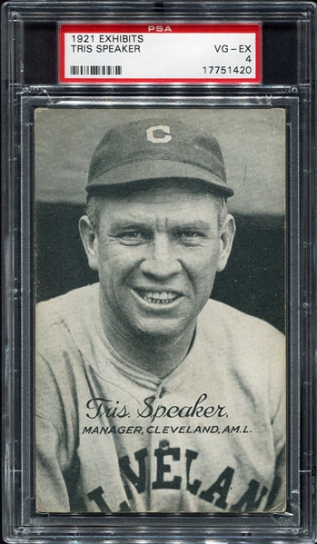 1921 Exhibits Tris Speaker PSA 4