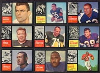 1962 Topps Football Lot of 10 Different W/SPs & HOFers