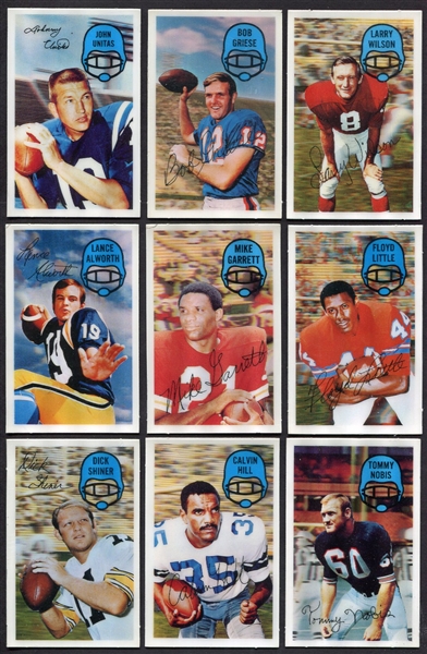 1970 Kelloggs 3-D Football Lot of 10 Different Many HOFers