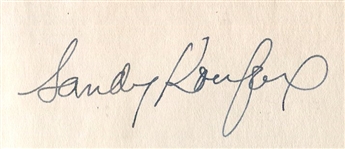 Koufax by Sandy Koufax Autographed Hardback