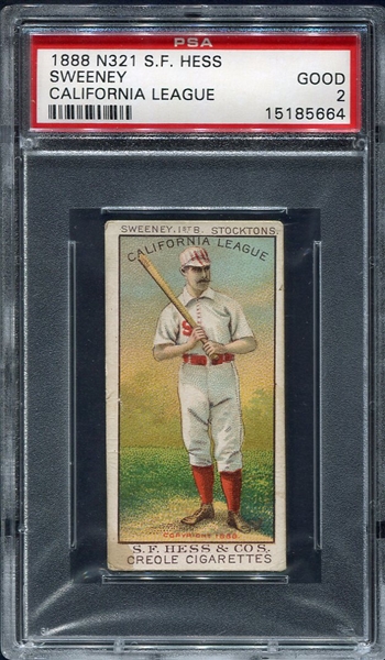 N321 S. F. Hess Sweeney Stocktons California League PSA 2