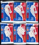 1989 Hoops Lot of 6 Unopened Packs w/Jordan & Robinson on Top!