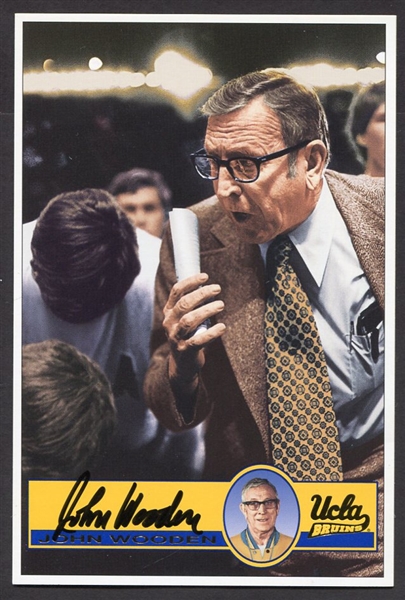 John Wooden UCLA Autographed Card