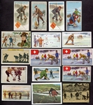 Diverse Curling Lot of 31 Cards and Postcards 1880s to 1970s