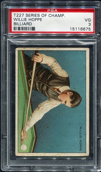 T227 Willie Hoppe Honest Long Cut PSA 3