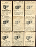 1947 Tip Top Bread Lot of 11 Different St. Louis Browns/Cardinals