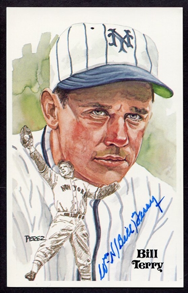 1980 Perez-Steele Bill Terry Autographed