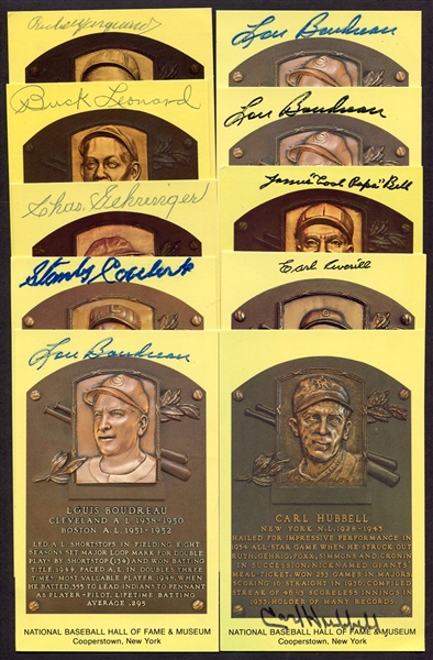 Lot 15 HOF Gold Plaque Postcards All Signed