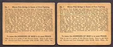 R69 1938 Horrors of War Lot of Two #1's