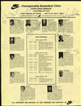 Jim Valvano Autograph on 1985 Nike Clinic Sheet w/5 Other Coaches