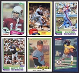 1980s Autographed Lot of 6 Baseball & Football Cards