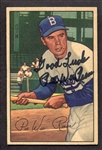 1952 Bowman #8 Pee Wee Reese Autographed