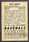 1952 Bowman #23 Bob Lemon Autographed