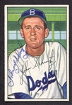 1952 Bowman #224 Johnny Schmitz Autographed