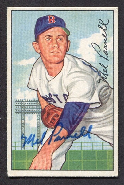 1952 Bowman #241 Mel Parnell Autographed