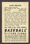 1952 Bowman #250 Ivan Delock Autographed
