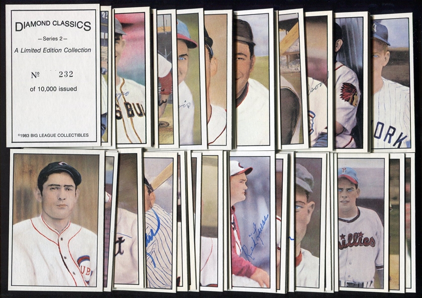 1983 Diamond Classics Complete Series 2 55 Card Set in Original Box w/25 Autographed