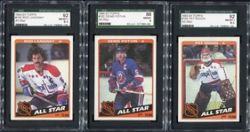1984-85 Topps Hockey Lot of 15 SGC 88 & 92's