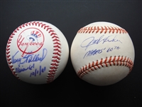 Autographed Baseballs Tracy Stallard & Jack Fisher Pitchers from Maris Home Run Breaking Season