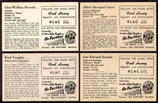 1947 PCL Signal Oil Hollywood Stars Partial Set of 16 Different