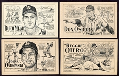 1947 PCL Signal Oil Los Angeles Angels Partial Set of 15 Different Ex/Exmt