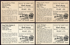 1947 PCL Signal Oil Los Angeles Angels Partial Set of 15 Different Ex/Exmt