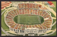 1940s Cotton Bowl Line Post Card