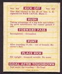 1933-34 Goudey Sport Kings Varsity Football Game Card #22