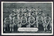 1938/39 Bona Allen Shoemakers Baseball Team Postcard