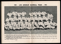 1951 PCL Los Angeles Angels All Time Record Booklet