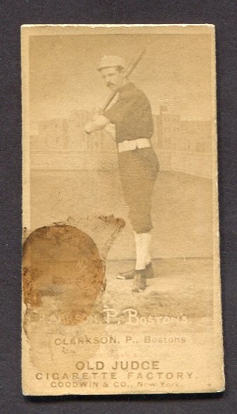 N172 John Clarkson Boston Old Judge Card