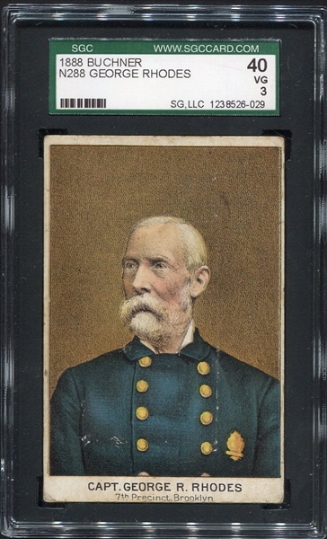 N288 Police Inspectors & Fire Captains George Rhodes 7th Precinct Brooklyn SGC 40