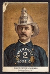 N288 Police Inspectors & Fire Captains Chief Peter Schiemer New York Linen Backed