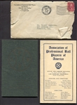 1926 Varney Anderson Letter to Join Assoc. of Professional Ball Players w/more