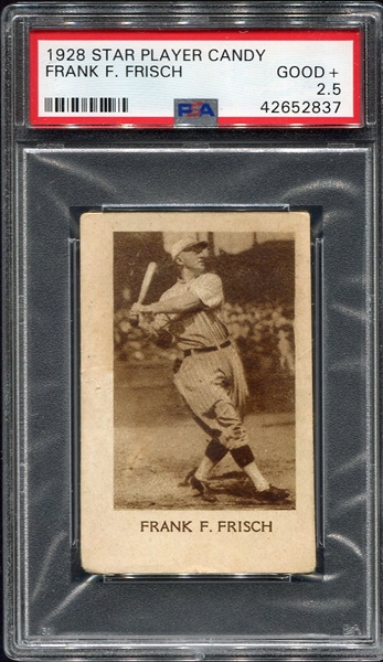 1928 Star Player Candy Frank Frisch PSA 2.5