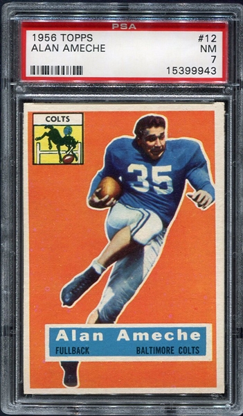 1956 Topps #12 Alan Ameche PSA 7