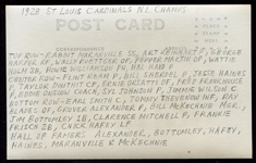 1928 Block Brothers St. Louis Cardinals Postcard