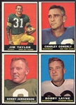 1961 Topps Football Star Card Lot of 4 Different Sharp Cards
