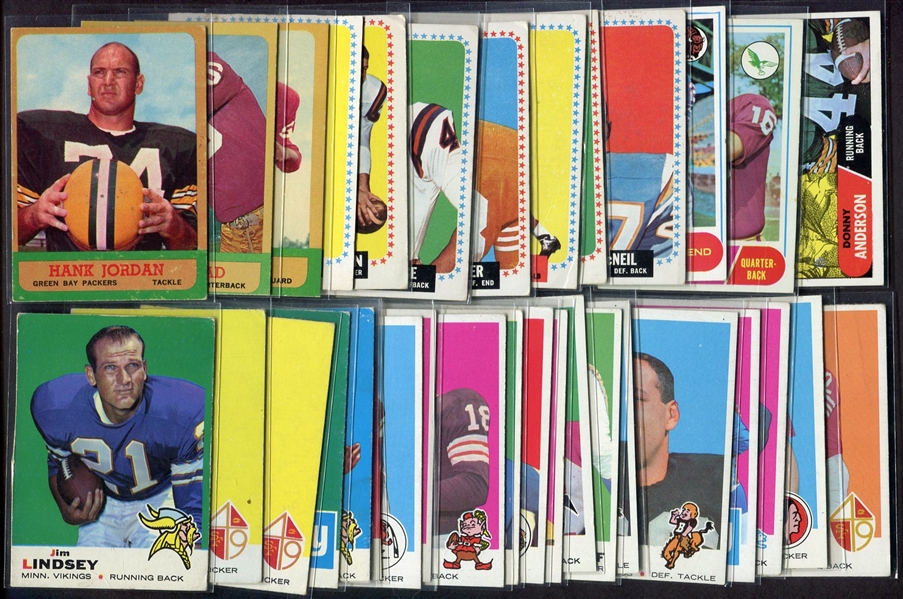 1959-1971 Topps Football Lot of 66 Mostly Different