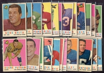 1959-1971 Topps Football Lot of 66 Mostly Different